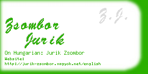 zsombor jurik business card